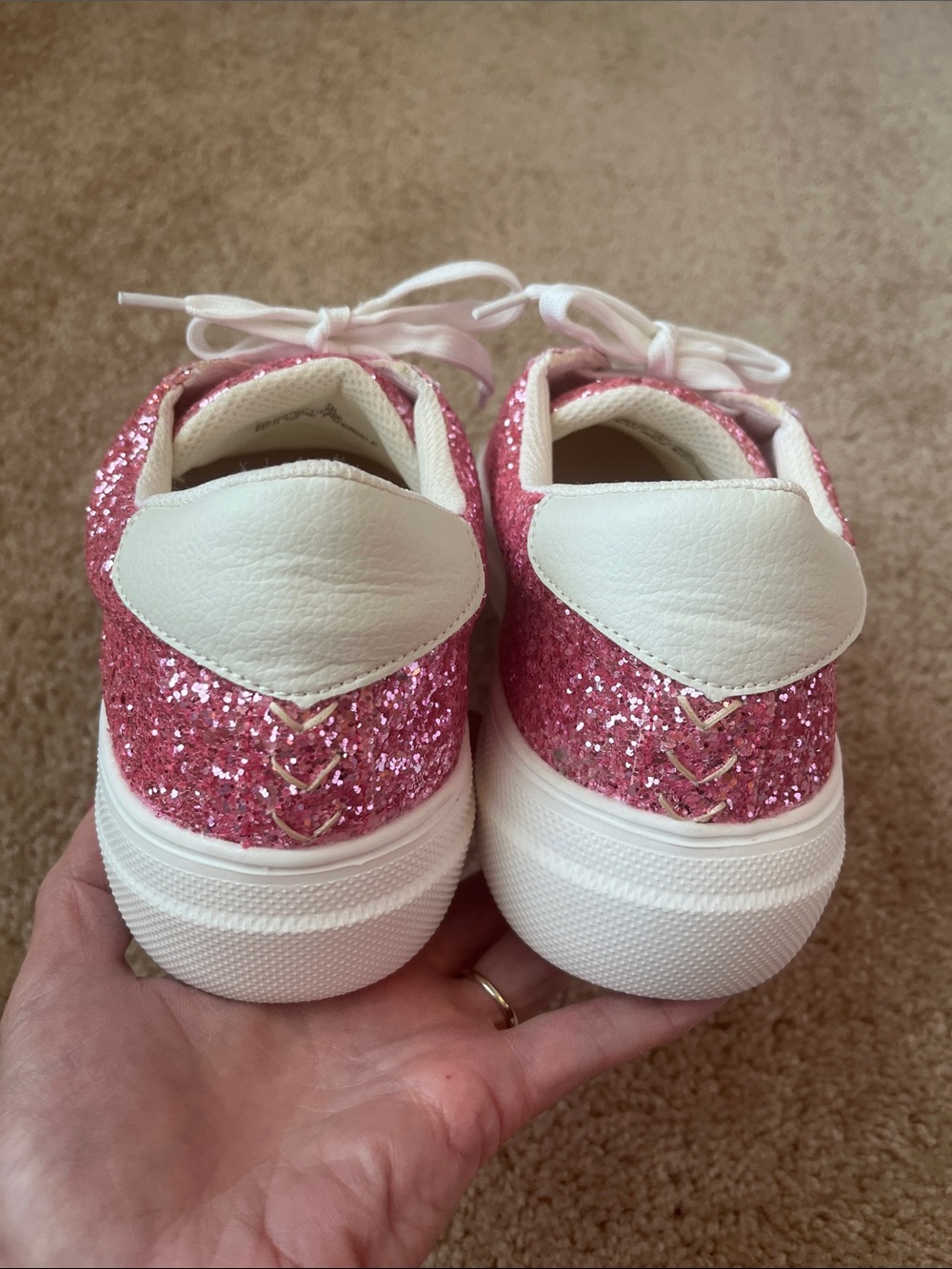 Hey Girl by Corkys Glaring Pink Glitter Sneakers - Picture 5 of 9